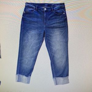 J.Jill Denim Hi Rise, Straight Leg - Cuffed 18W